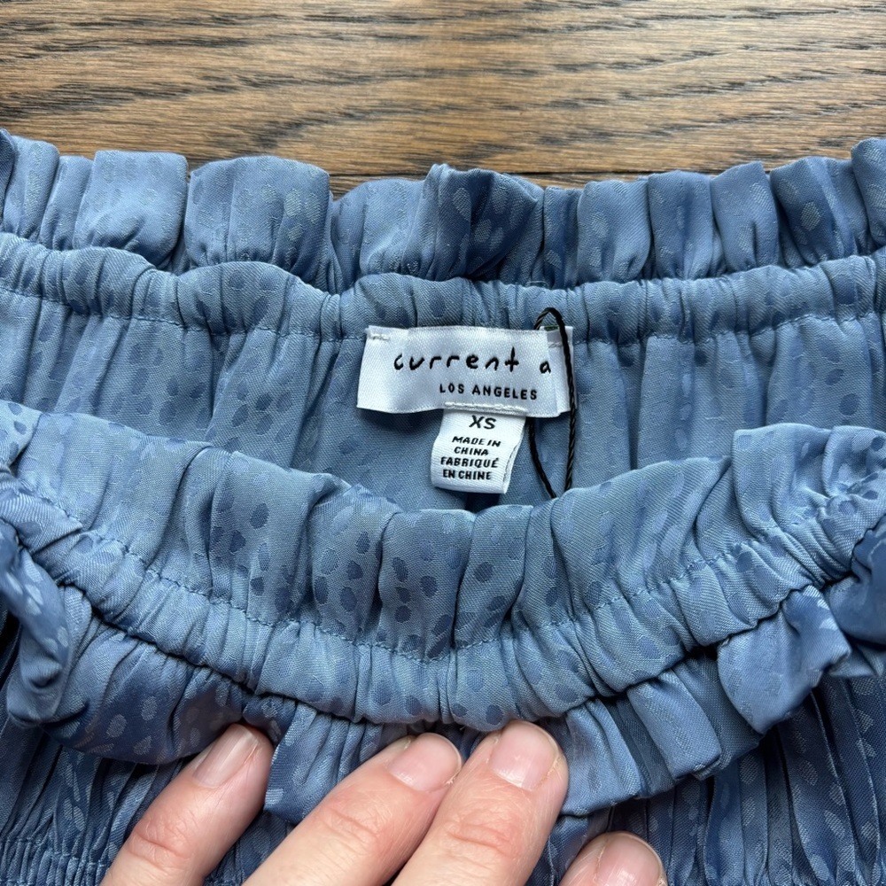 Current Air Dusty Blue Textured Blousr and Tiered Skirt Set | NWT | Small/XS - Picture 7 of 11